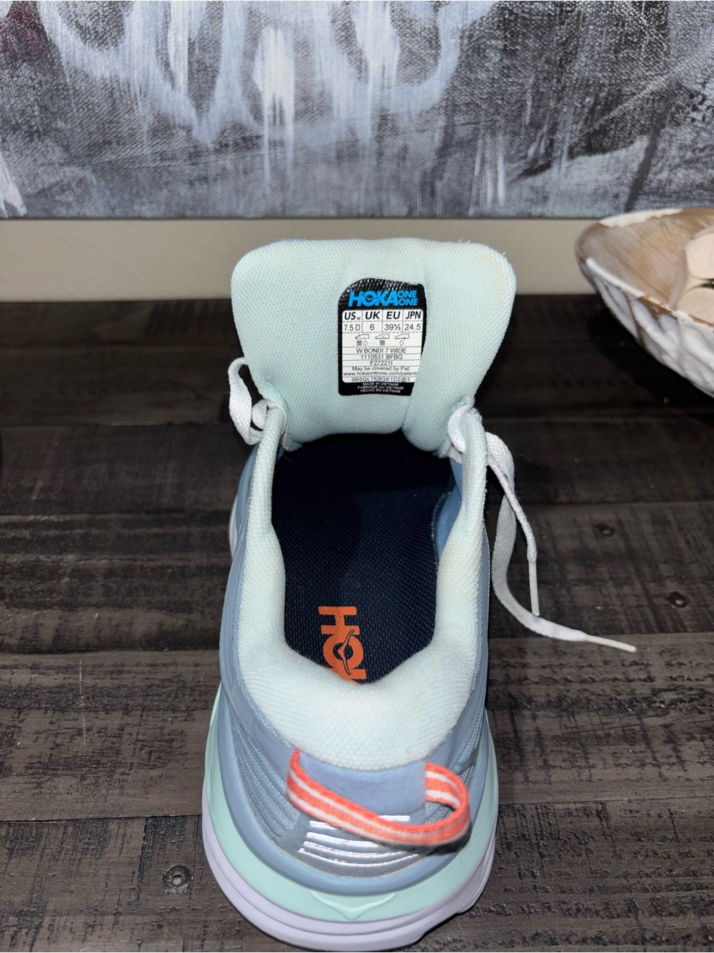 Hoka One One Bondi 7 running shoes WOMENS 7.5 WIDE - Picture 3 of 14